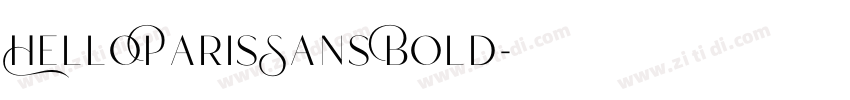 HelloParisSans Bold字体转换